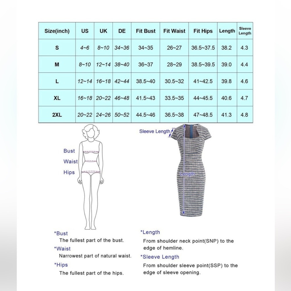 Grace Karin Women’s Gorgeous Work Pencil Cap Sleeve Sexy Bodycon Dress - Picture 15 of 16